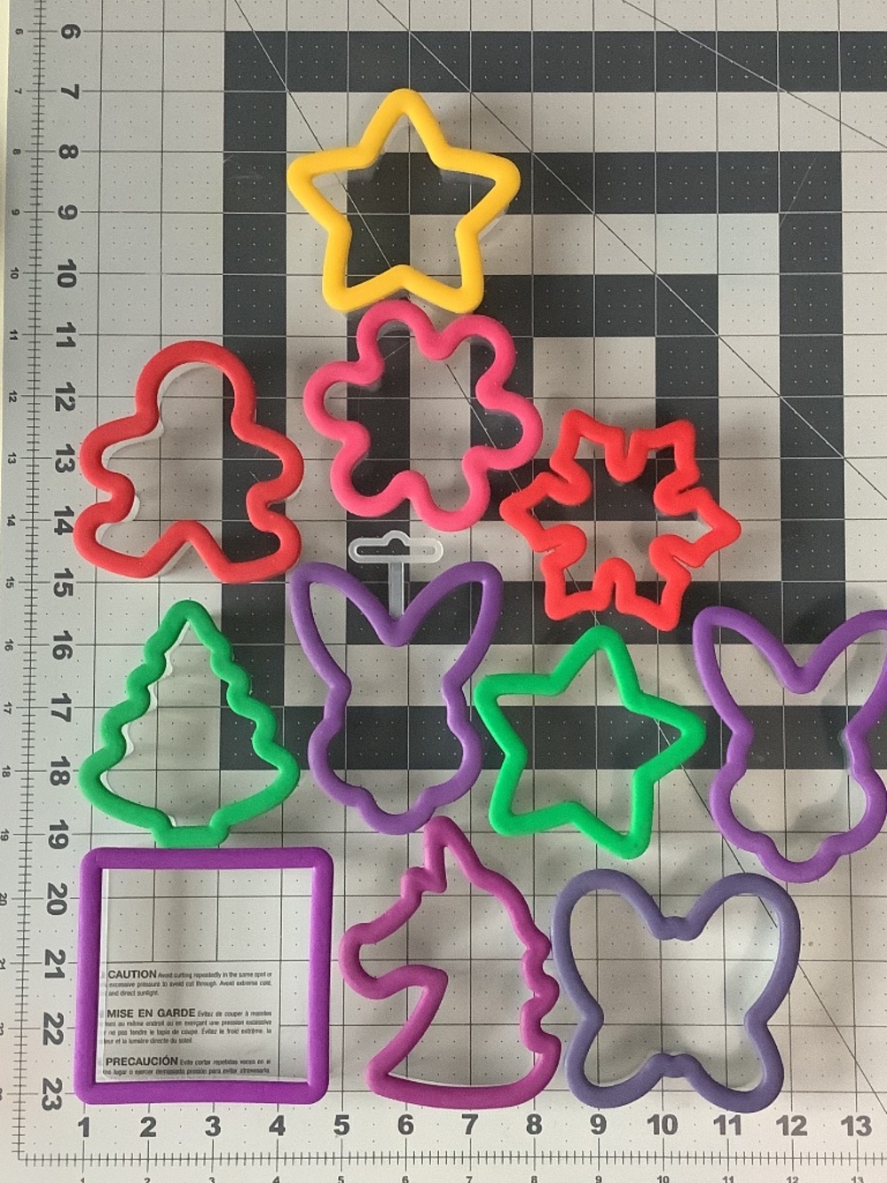 Cookie Cutters - 11 pcs, Christmas Tree Gingerbread man Hare Horse Square Flower